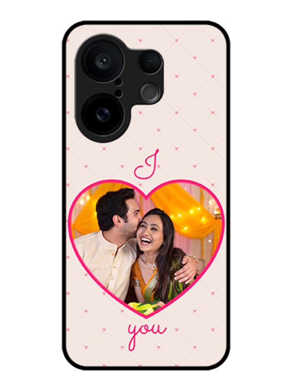 Custom Vivo X200 FE 5G Custom Glass Phone Case - Heart Shape Design