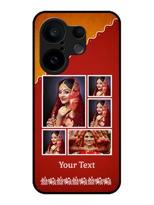 Custom Vivo X200 FE 5G Custom Glass Phone Case - Wedding Pic Upload Design