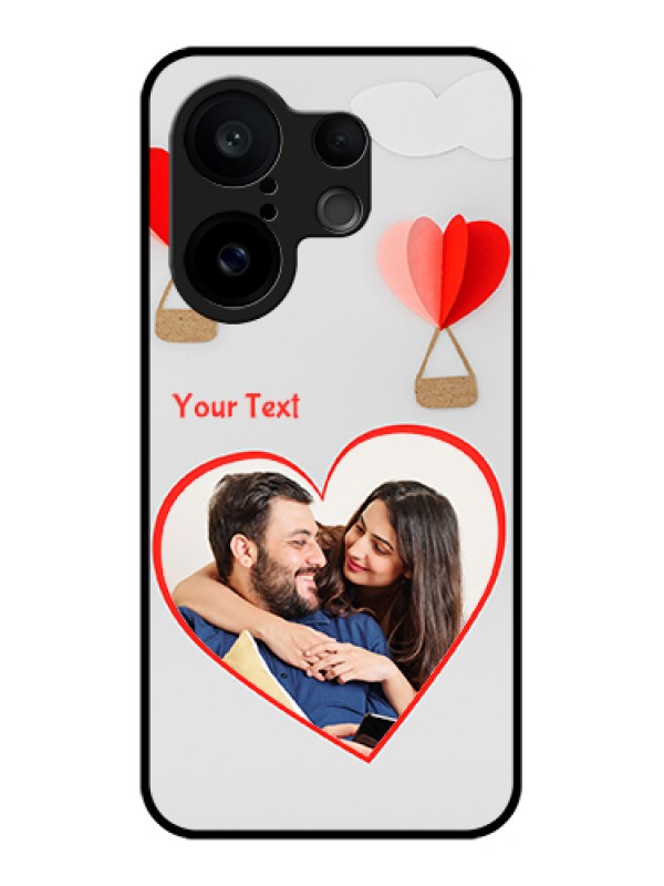 Custom Vivo X200 FE 5G Custom Glass Phone Case - Parachute Love Design