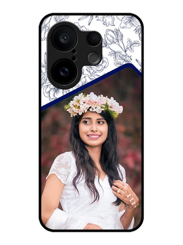 Custom Vivo X200 FE 5G Custom Glass Phone Case - Classy Floral Design