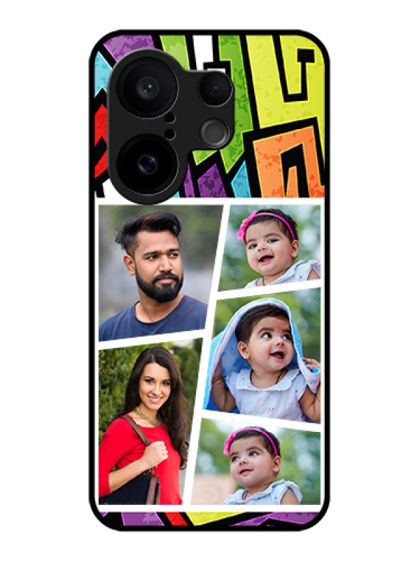 Custom Vivo X200 FE 5G Custom Glass Phone Case - Graffiti Pattern Design