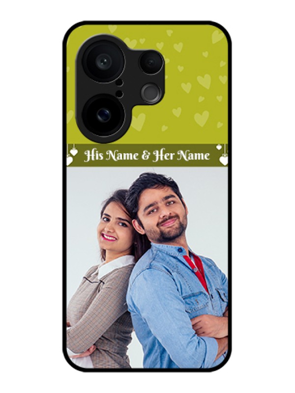 Custom Vivo X200 FE 5G Custom Glass Phone Case - You & Me Heart Design