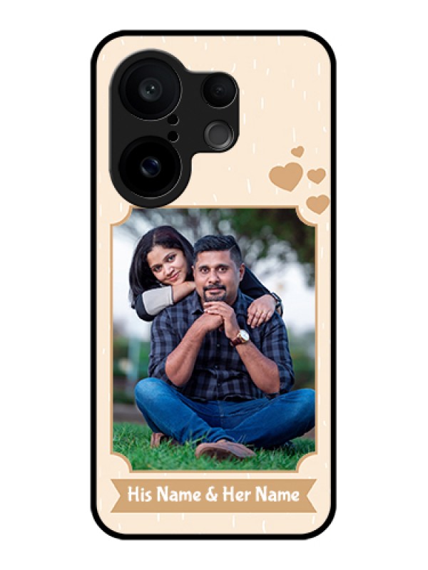 Custom Vivo X200 FE 5G Custom Glass Phone Case - With Confetti Love Design