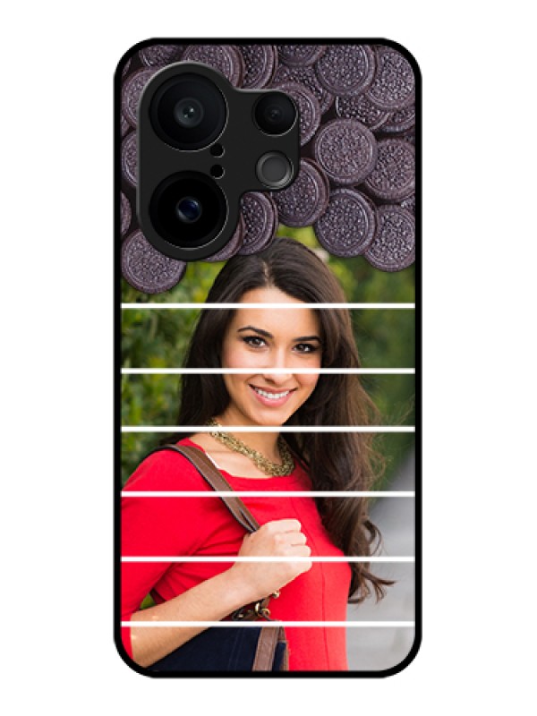 Custom Vivo X200 FE 5G Custom Glass Phone Case - With Oreo Biscuit Design