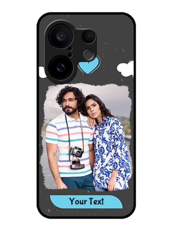 Custom Vivo X200 FE 5G Custom Glass Phone Case - Splashes With Love Doodles Design