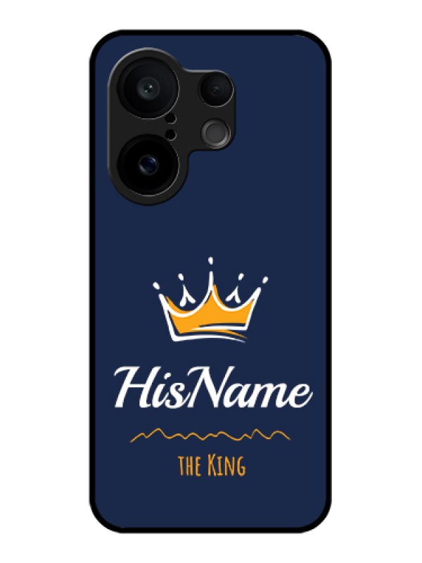 Custom Vivo X200 FE 5G Custom Glass Phone Case - King With Name Design