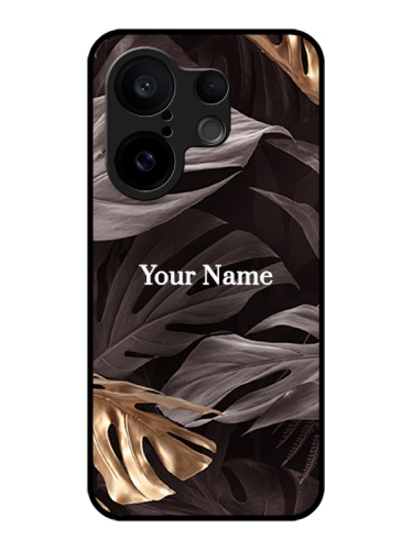 Custom Vivo X200 FE 5G Custom Glass Phone Case - Wild Leaves Digital Paint Design