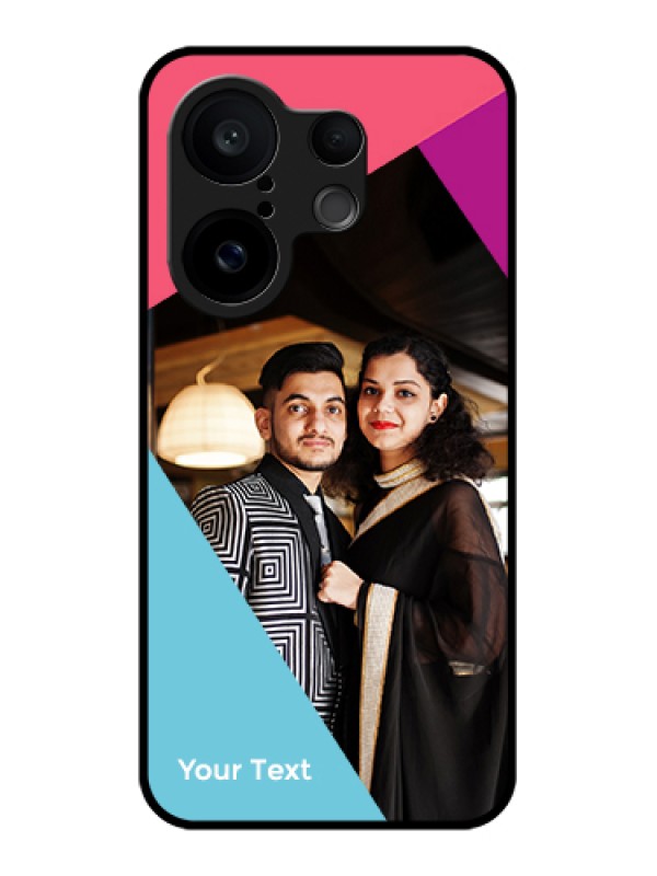 Custom Vivo X200 FE 5G Custom Glass Phone Case - Stacked Triple Colour Design