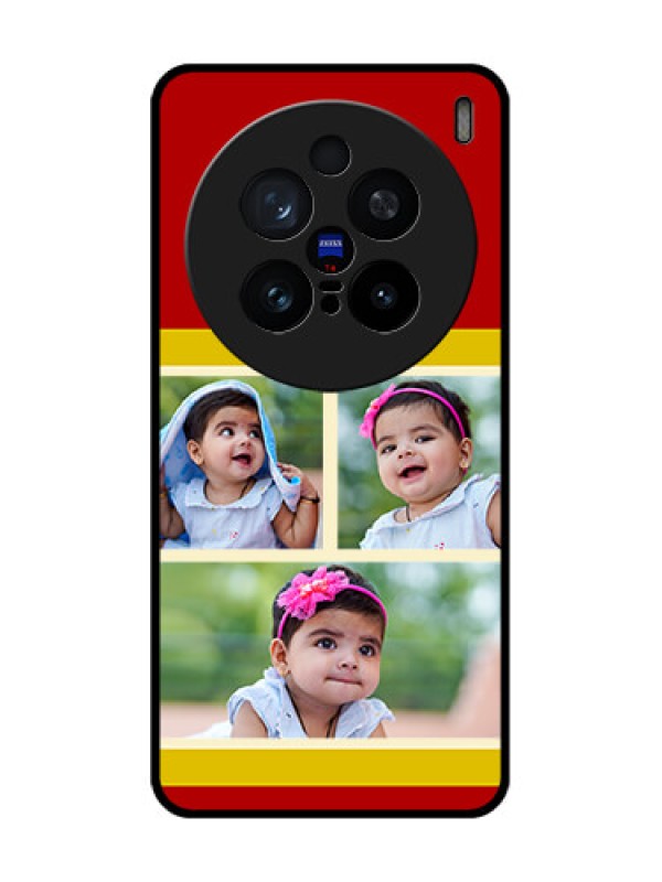 Custom Vivo X200 Pro 5G Custom Glass Phone CaseMultiple Pic Upload Design