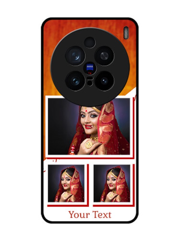 Custom Vivo X200 Pro 5G Custom Glass Phone CaseWedding Memories Design