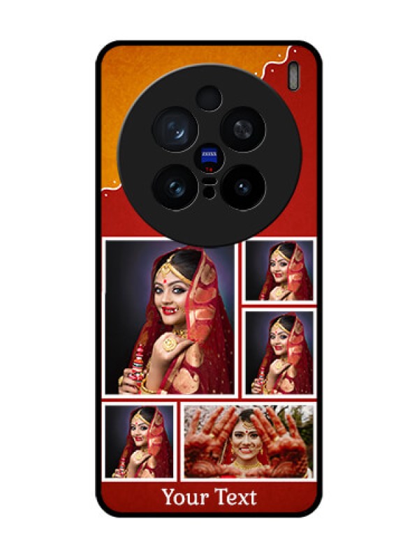Custom Vivo X200 Pro 5G Custom Glass Phone CaseWedding Pic Upload Design