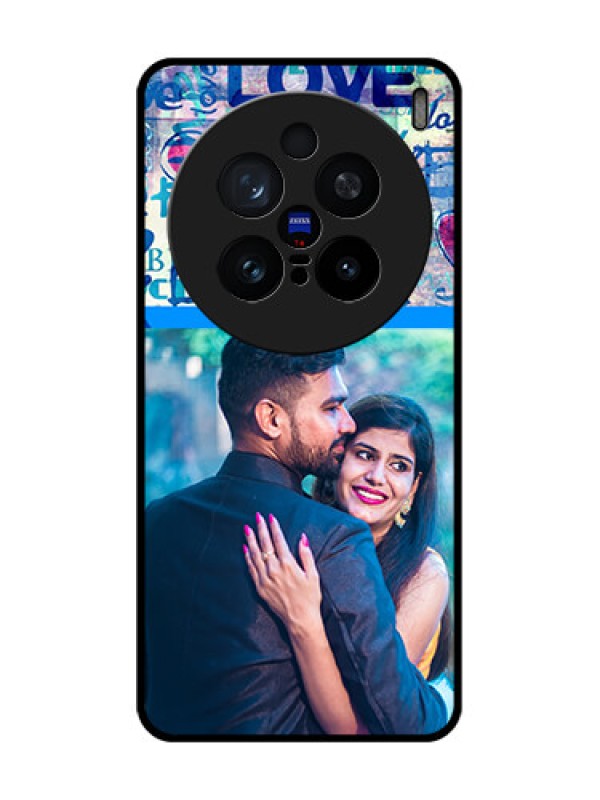 Custom Vivo X200 Pro 5G Custom Glass Phone CaseColorful Love Design