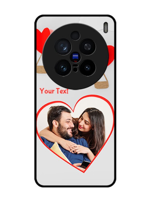 Custom Vivo X200 Pro 5G Custom Glass Phone CaseParachute Love Design