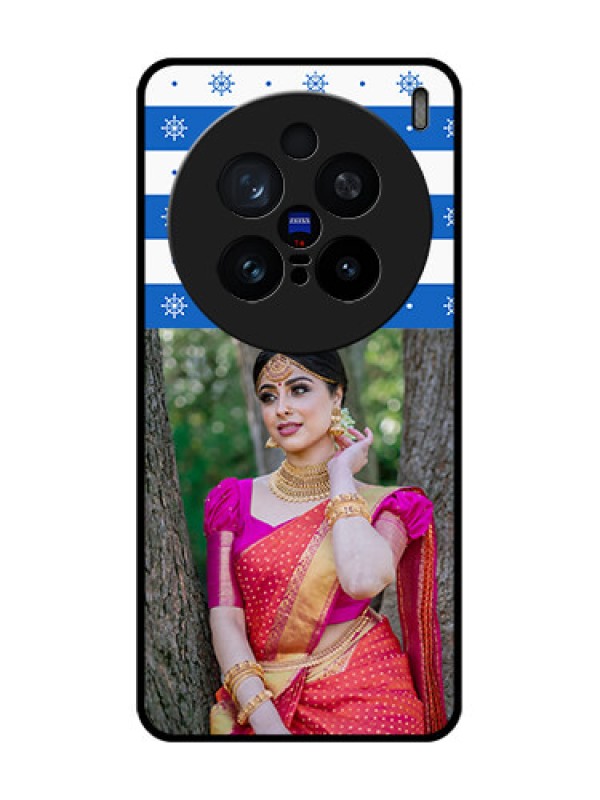 Custom Vivo X200 Pro 5G Custom Glass Phone CaseSnow Pattern Design