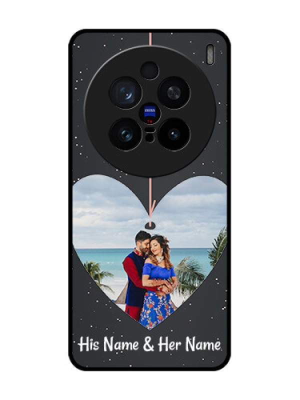 Custom Vivo X200 Pro 5G Custom Glass Phone CaseHanging Heart Design