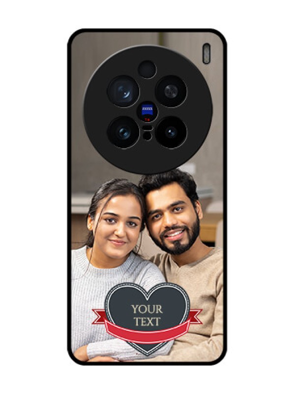 Custom Vivo X200 Pro 5G Custom Glass Phone CaseJust Married Couple Design