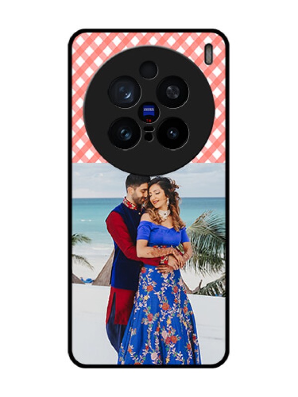 Custom Vivo X200 Pro 5G Custom Glass Phone CasePink Pattern Design