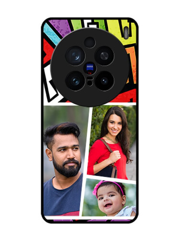 Custom Vivo X200 Pro 5G Custom Glass Phone CaseGraffiti Pattern Design