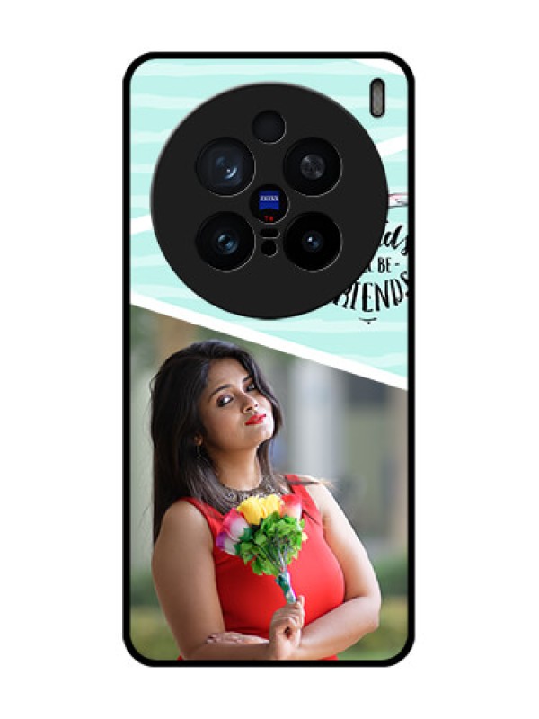 Custom Vivo X200 Pro 5G Custom Glass Phone CaseFriends Picture Icon Design
