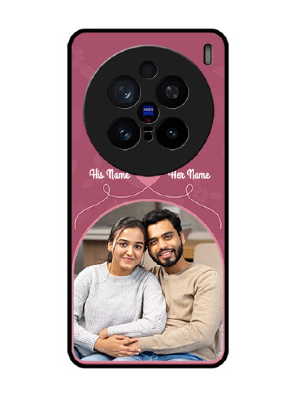 Custom Vivo X200 Pro 5G Custom Glass Phone CaseLove Floral Design
