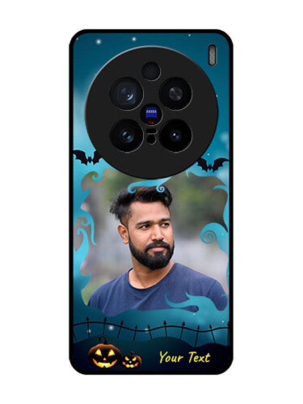 Custom Vivo X200 Pro 5G Custom Glass Phone CaseHalloween Frame Design