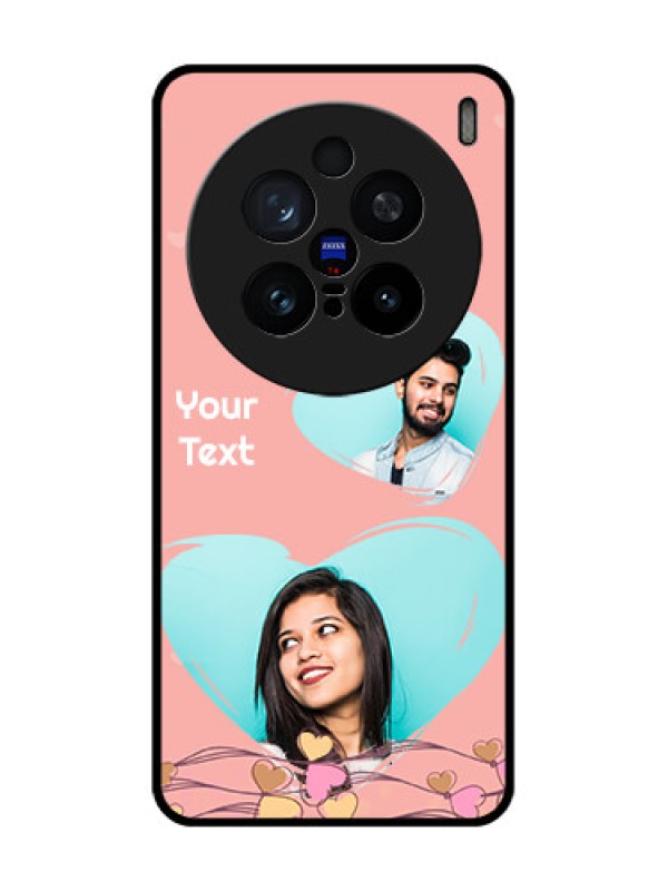 Custom Vivo X200 Pro 5G Custom Glass Phone CaseLove Doodle Design