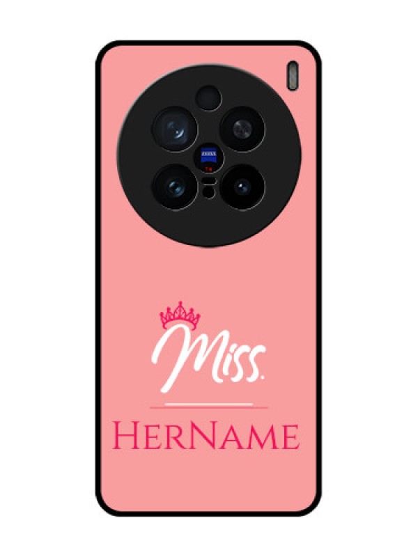 Custom Vivo X200 Pro 5G Custom Glass Phone CaseMrs With Name Design