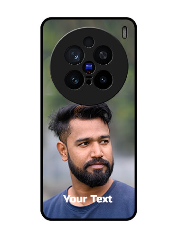 Custom Vivo X200 Pro 5G Custom Glass Phone CasePhoto With Text Design