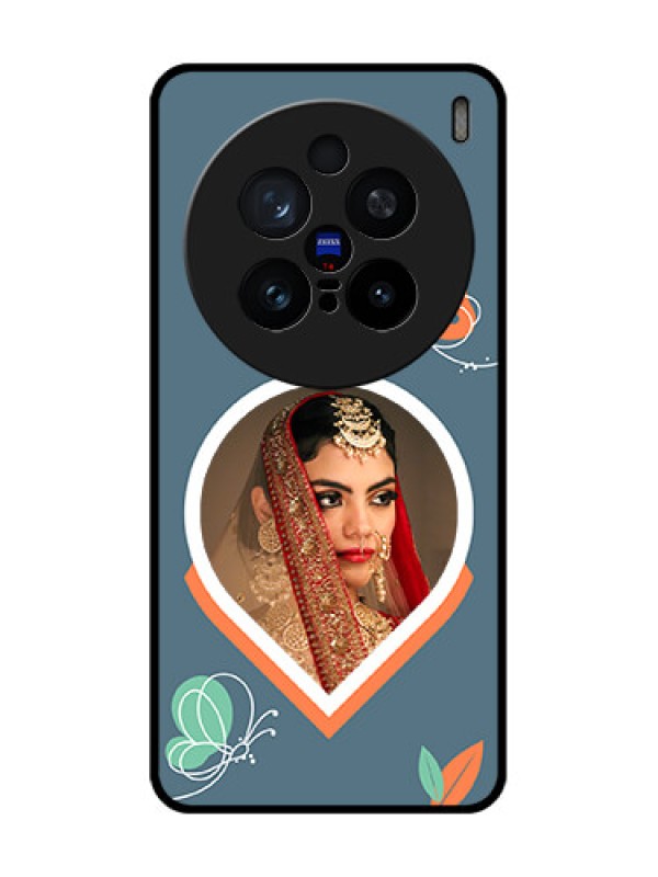 Custom Vivo X200 Pro 5G Custom Glass Phone CaseDroplet Butterflies Design