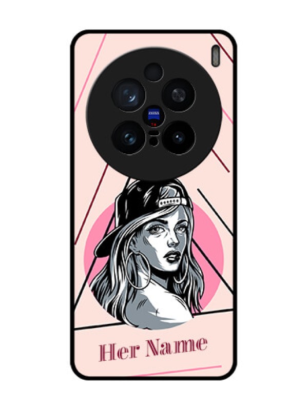 Custom Vivo X200 Pro 5G Custom Glass Phone CaseRockstar Girl Design