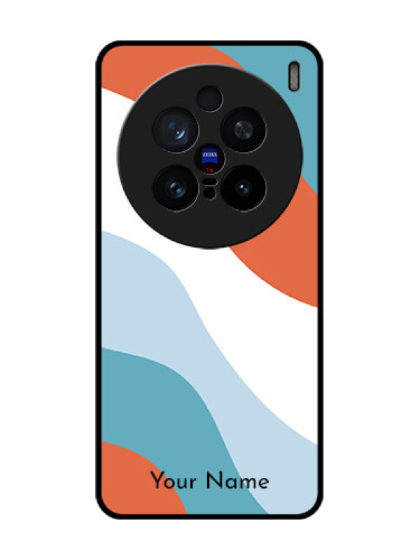 Custom Vivo X200 Pro 5G Custom Glass Phone CaseColoured Waves Design