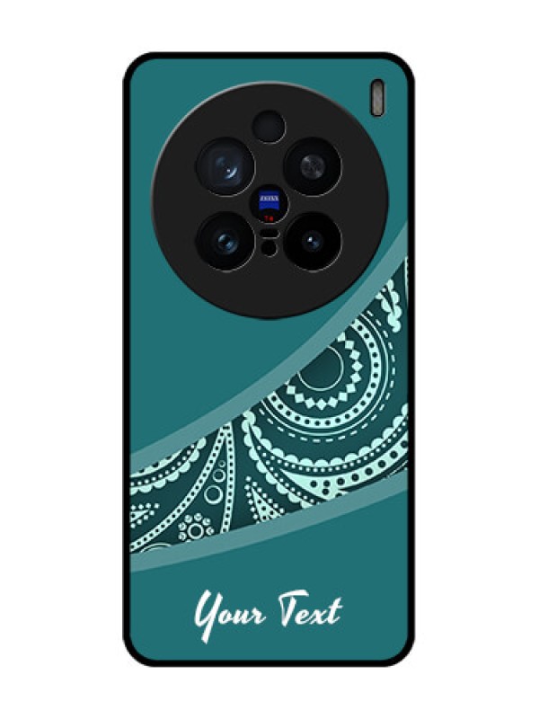Custom Vivo X200 Pro 5G Custom Glass Phone CaseSemi Visible Floral Design