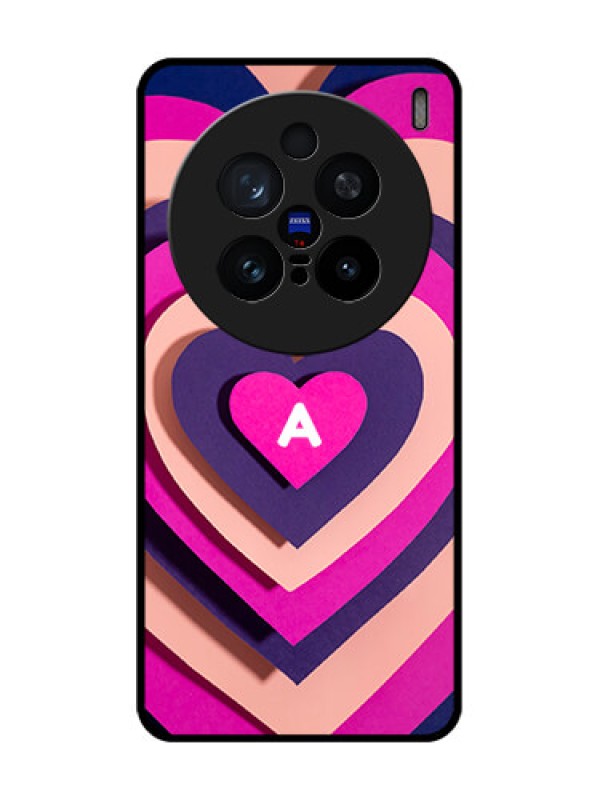 Custom Vivo X200 Pro 5G Custom Glass Phone CaseCute Heart Pattern Design