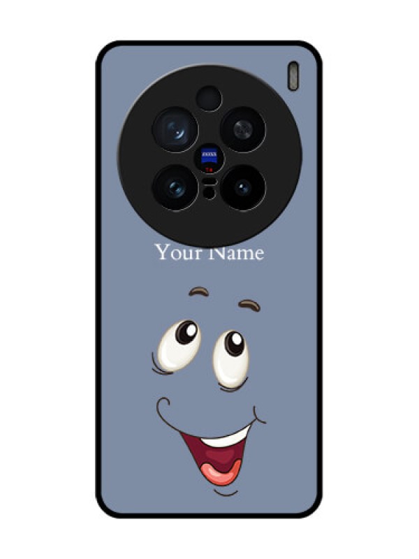 Custom Vivo X200 Pro 5G Custom Glass Phone CaseLaughing Cartoon Face Design