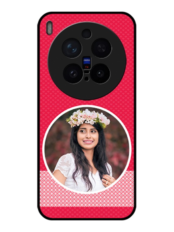 Custom Vivo X300 Pro 5G Custom Glass Phone Case - Pink Color Pattern Design