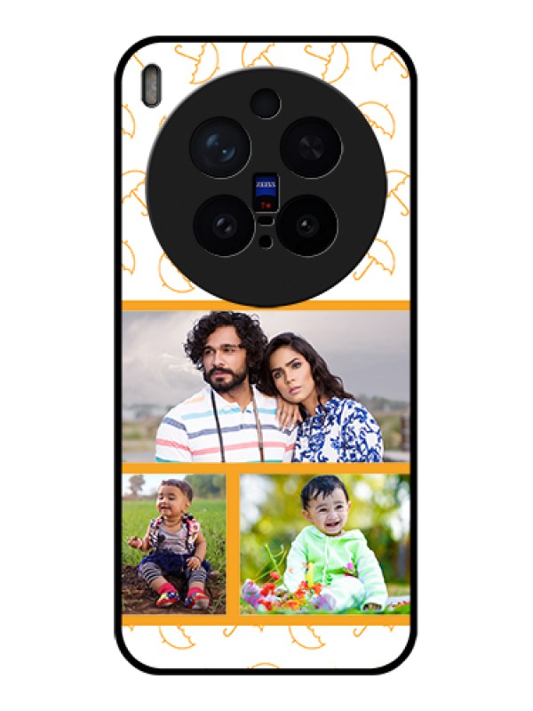 Custom Vivo X300 Pro 5G Custom Glass Phone Case - Yellow Pattern Design