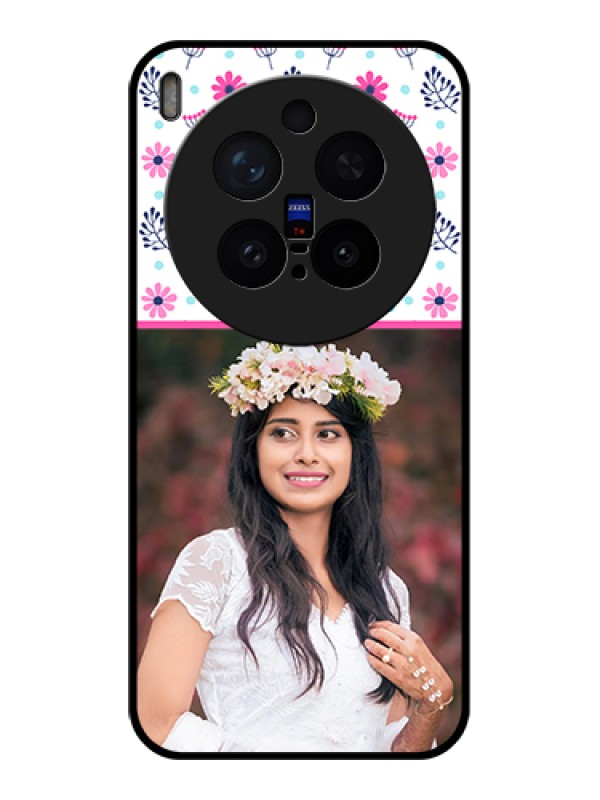 Custom Vivo X300 Pro 5G Custom Glass Phone Case - Colorful Flower Design