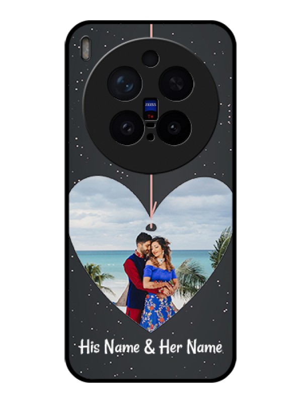 Custom Vivo X300 Pro 5G Custom Glass Phone Case - Hanging Heart Design