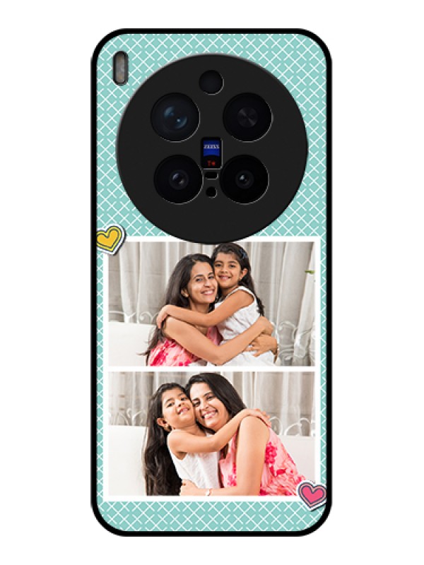 Custom Vivo X300 Pro 5G Custom Glass Phone Case - 2 Image Holder With Pattern Design