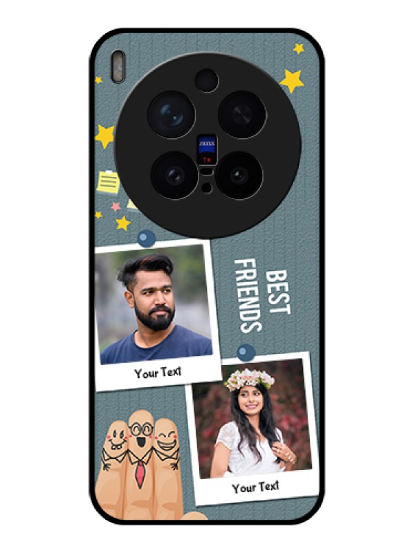 Custom Vivo X300 Pro 5G Custom Glass Phone Case - Sticky Frames And Friendship Design