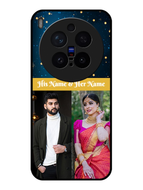 Custom Vivo X300 Pro 5G Custom Glass Phone Case - Galaxy Stars Backdrop Design