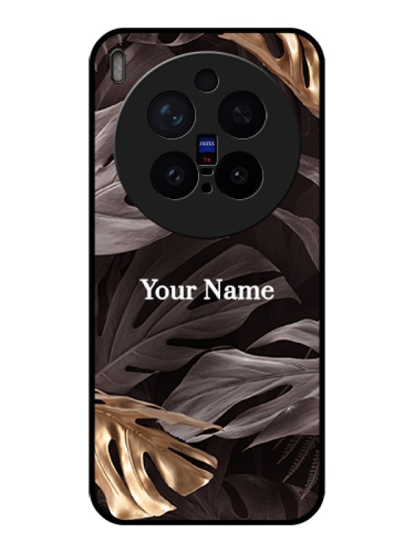 Custom Vivo X300 Pro 5G Custom Glass Phone Case - Wild Leaves Digital Paint Design