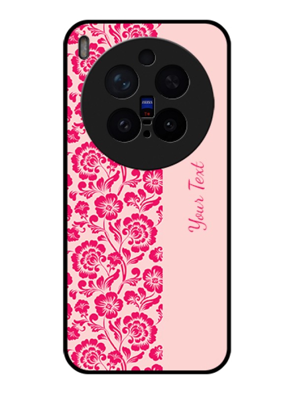 Custom Vivo X300 Pro 5G Custom Glass Phone Case - Attractive Floral Pattern Design