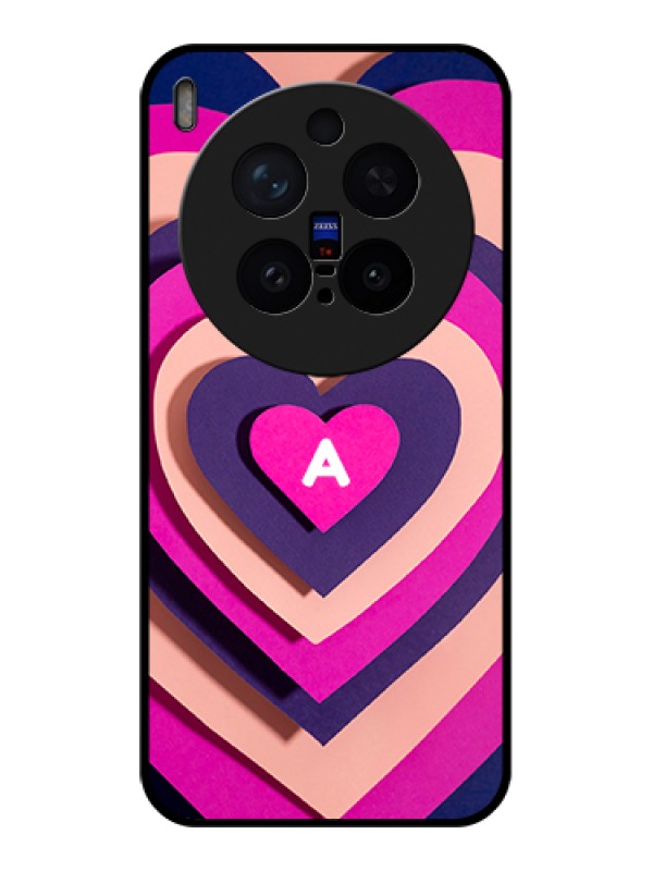 Custom Vivo X300 Pro 5G Custom Glass Phone Case - Cute Heart Pattern Design