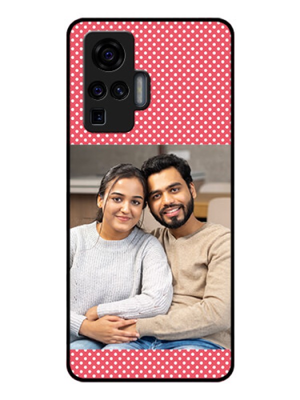 Custom Vivo X50 Pro 5G Custom Glass Phone Case - White Dotted Design