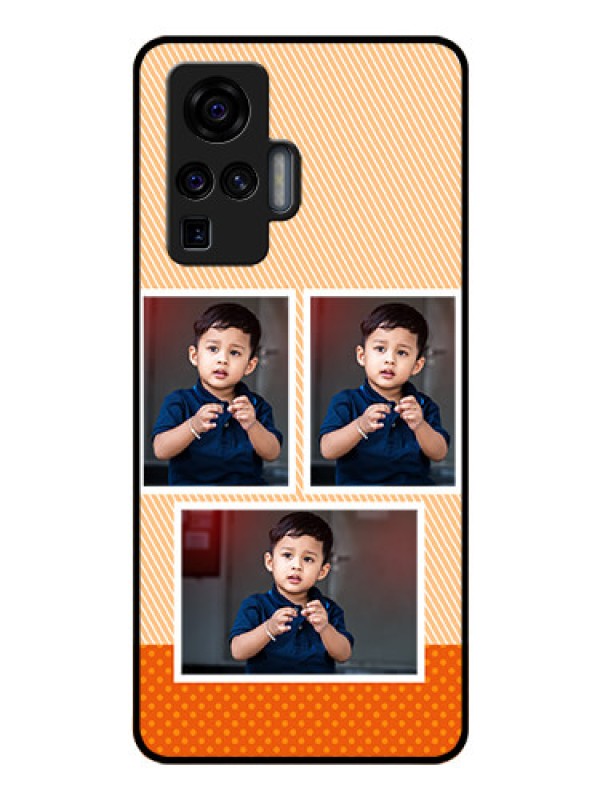 Custom Vivo X50 Pro 5G Photo Printing on Glass Case - Bulk Photos Upload Design