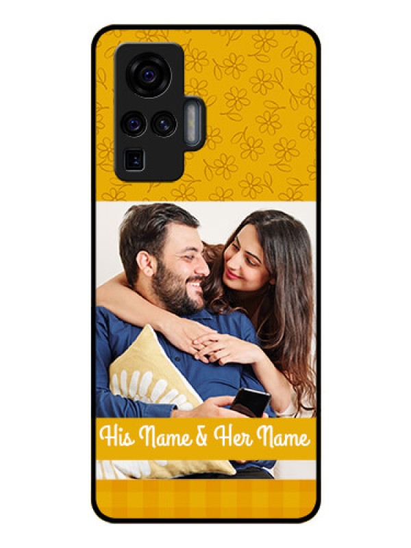 Custom Vivo X50 Pro 5G Custom Glass Mobile Case - Yellow Floral Design