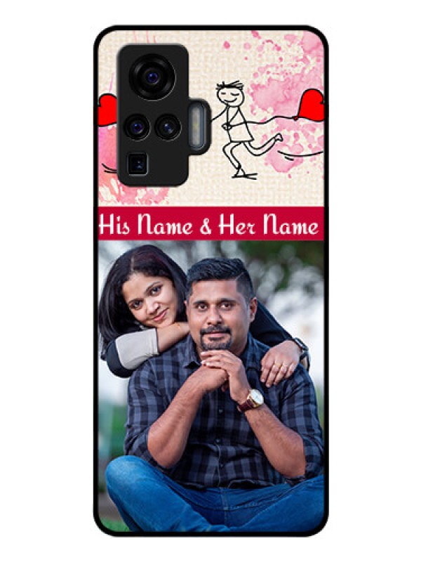 Custom Vivo X50 Pro 5G Photo Printing on Glass Case - You and Me Case Design