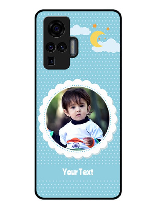Custom Vivo X50 Pro 5G Personalised Glass Phone Case - Violet Pattern Design