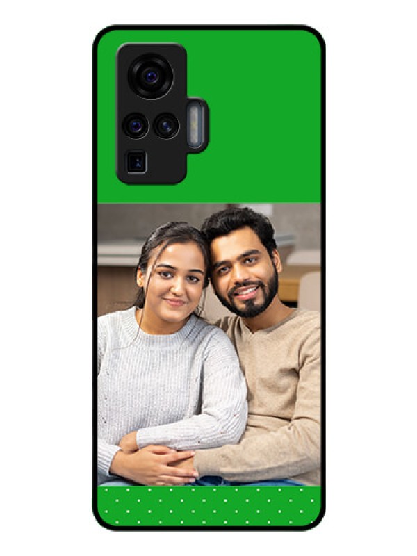 Custom Vivo X50 Pro 5G Personalized Glass Phone Case - Green Pattern Design